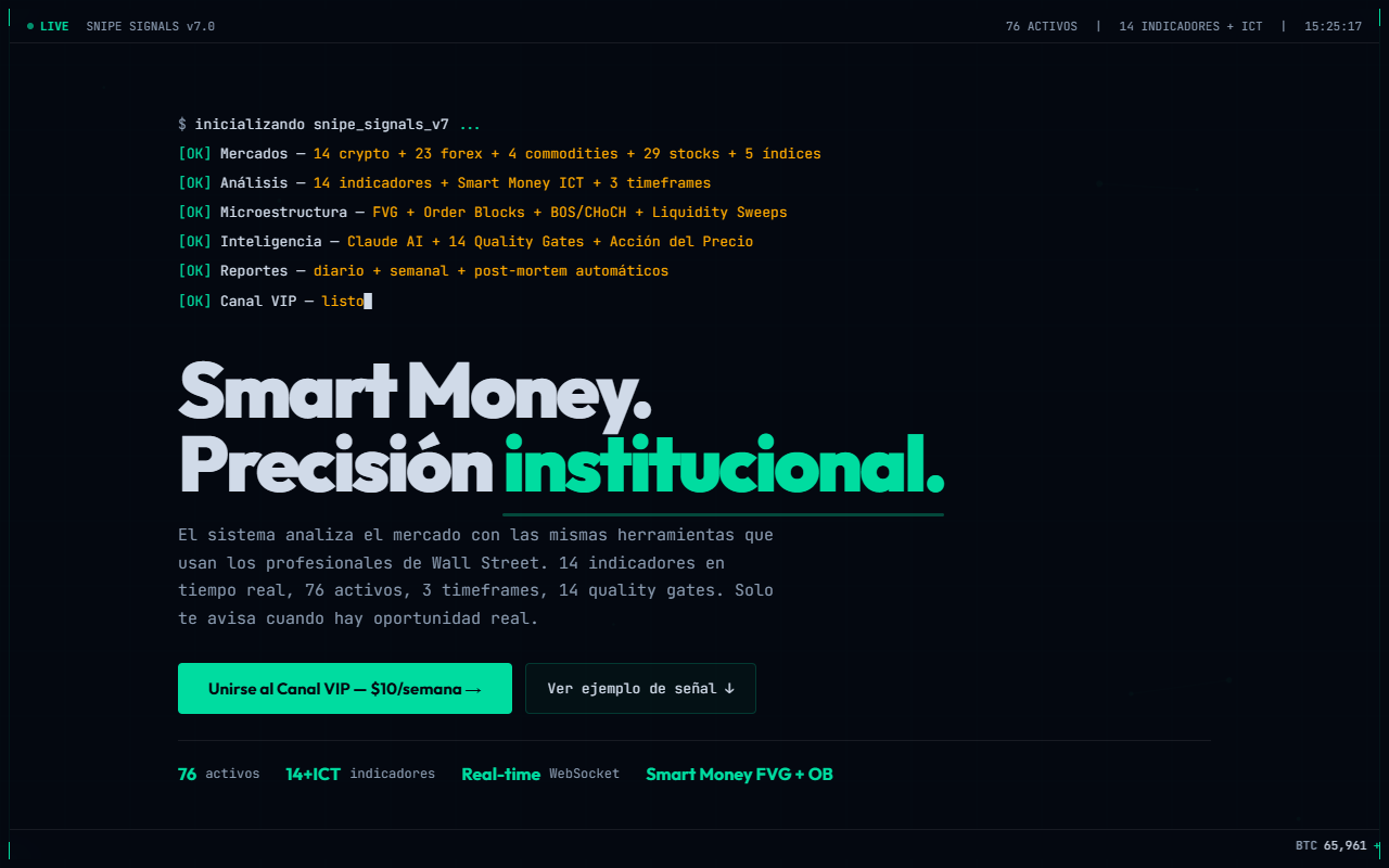 Snipe Signals screenshot
